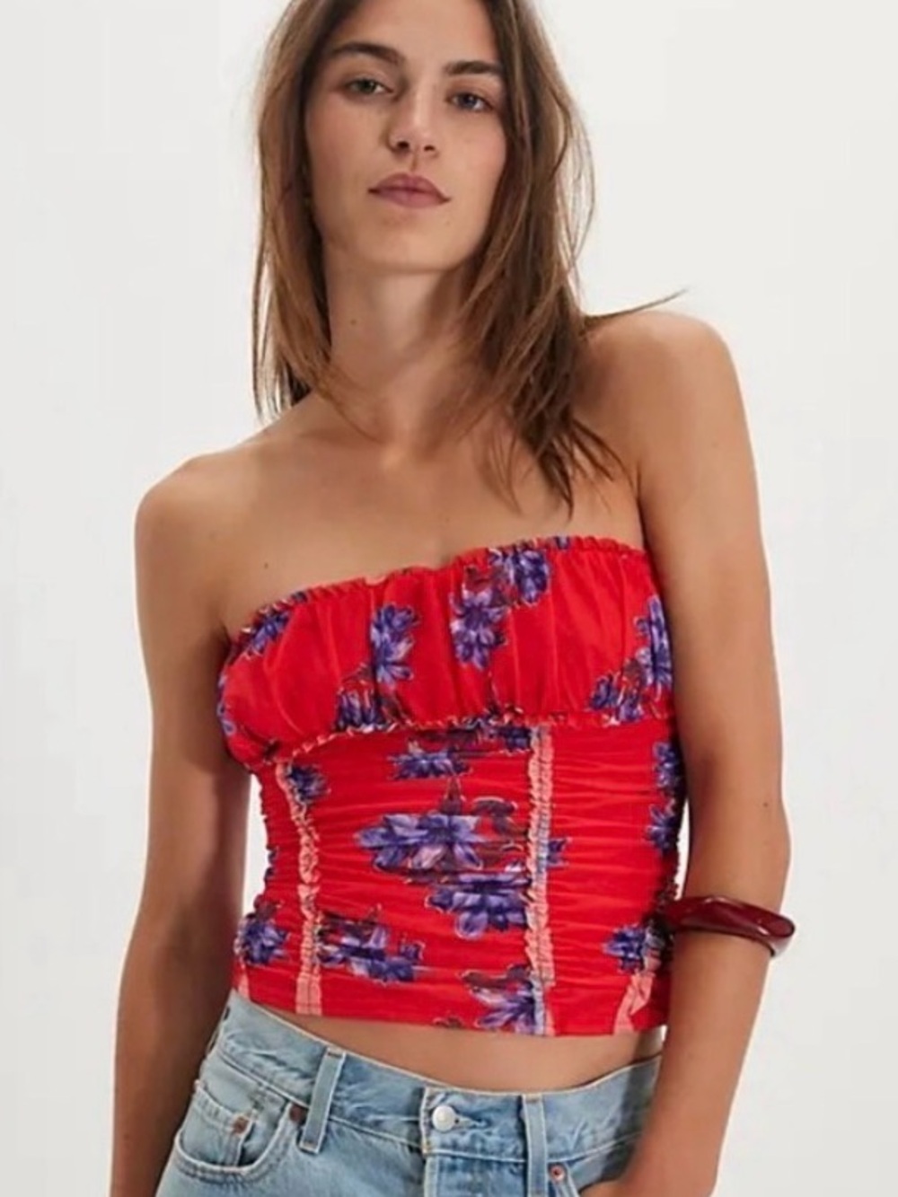 NWT. Free People Scottie Printed Tube. Hot Combo. M